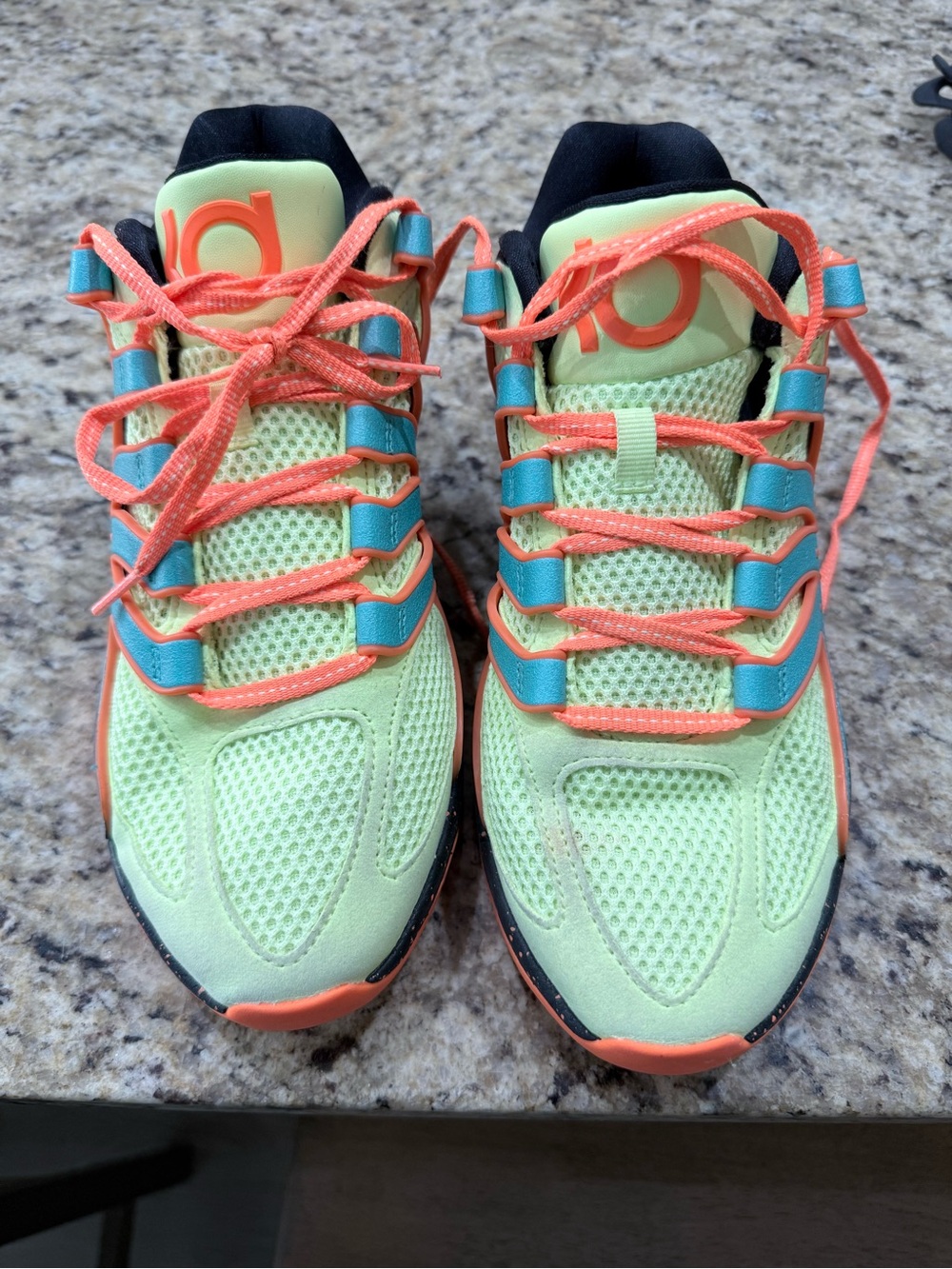 Nike Men’s Basketball Sneakers in Mint, Coral & Teal Accents